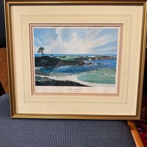 16th hole Cypress Point art print by Kenneth Reed, FRSA